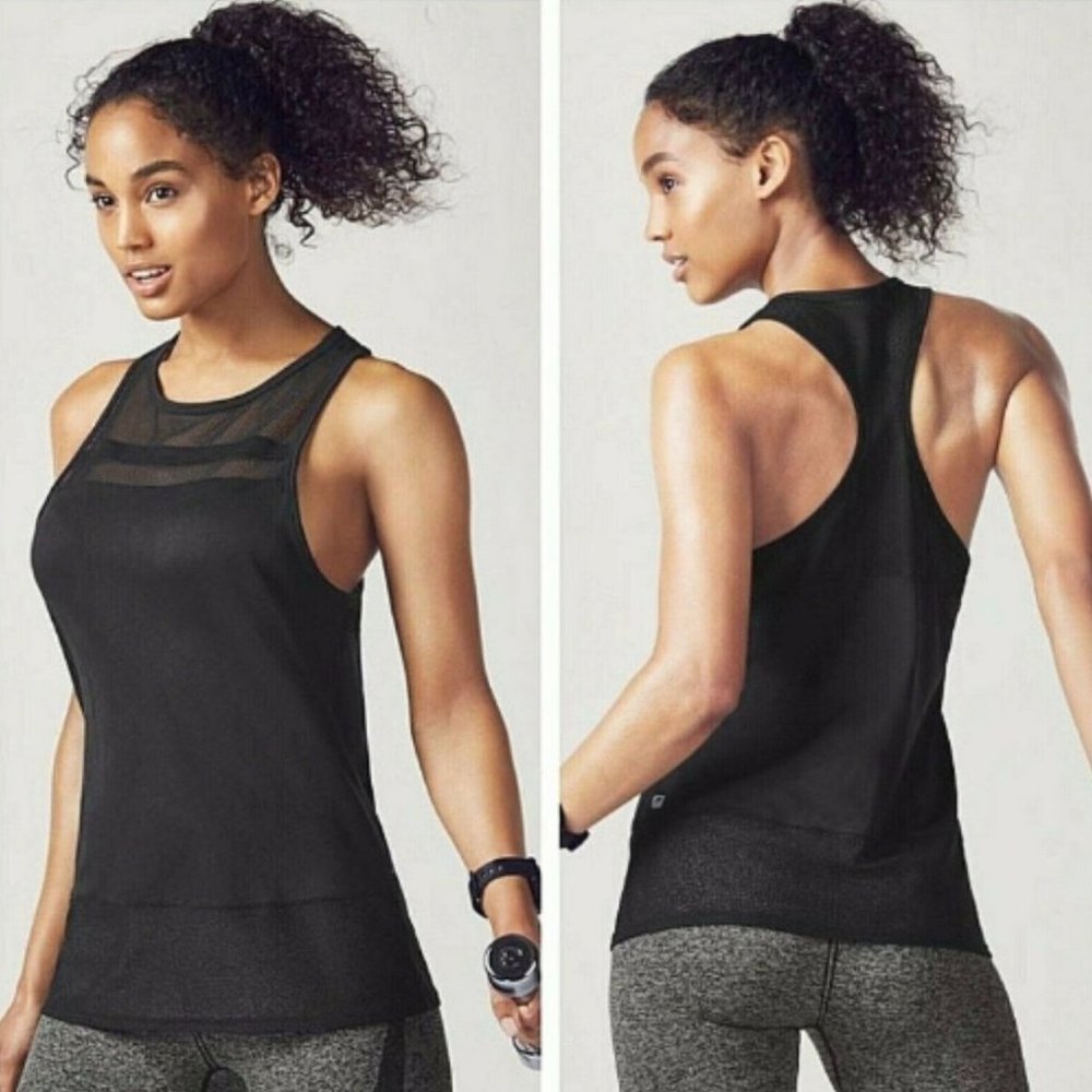Fabletics Bianca black workout/athletic tank top.  XS.  NWT